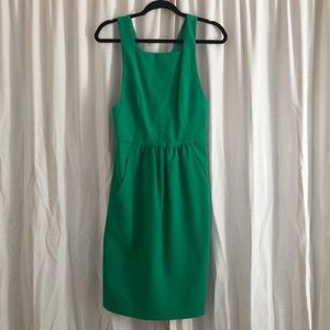Classic Cut Over The Knee / Midi Green Dress